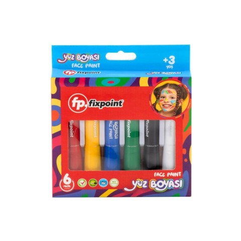 FIXPOINT YÜZ BOYASI 6 RENK P-3332(12*8)*96