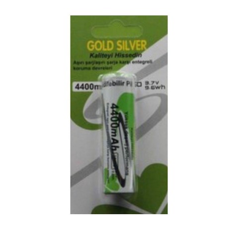 GOLD SILVER 18650 ŞARJ EDİLEBİLİR PİL 10 LU*30