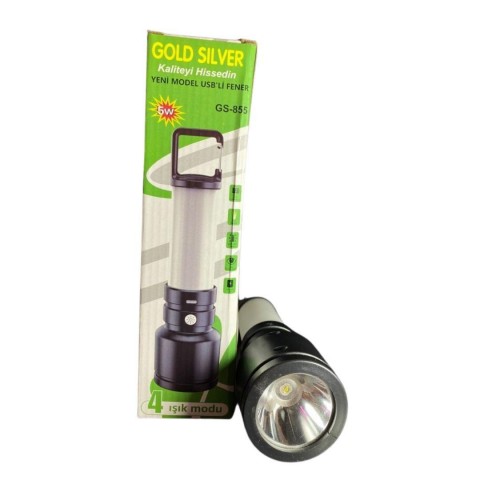 GOLD SİLVER GS-855 YENİ MODEL USB Lİ FENER*128