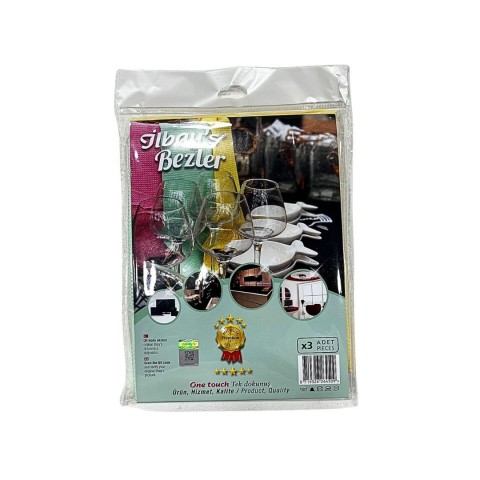 İLBAYS RENKLİ 3LÜ MİK. TEMİZLİK BEZİ 40X60*50
