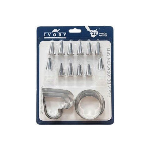 IVO-PST201 IVORY 22 PRC PASTA DEKARASYON SETİ*160