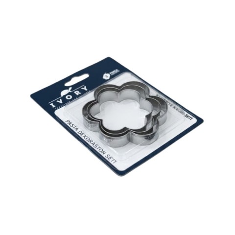 IVO-PST204 IVORY METAL KÇK 3LÜ KURABİYE KALIBI*320