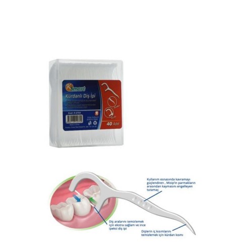 KSMART 24 LÜ STAND KÜRDANLI DİŞ İPİ (24*16)*384