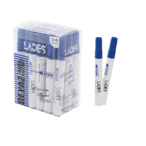 LADES 24 LÜ TAHTA KALEMİ MAVİ(24*48)*1152