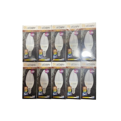 LEDBAY NORMAL MUM AMPUL BEYAZ 5 W 10 LU*10