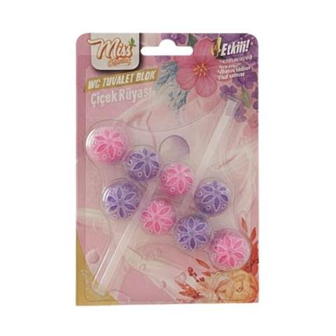 MİSS CLEANİNG 2X55 GR ÇİÇEK KOKULU WC BLOK*24