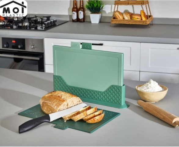 MOİ Yatay Standlı Kesme Tahtası Seti 4 Parça