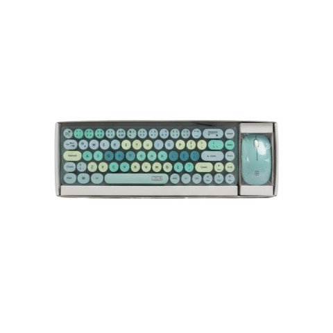 MUGGLE MU-1763Y YEŞİL KABLOSUZ KLAVYE&MOUSE SET*