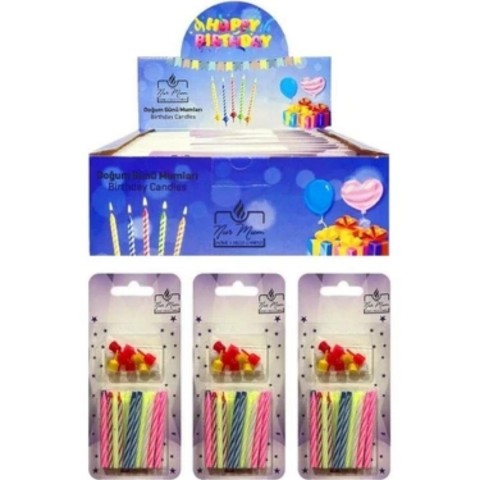 NURMUM X-003 PASTA DOĞUM GÜNÜ MUMU 24 LÜ*30