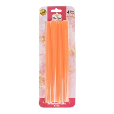 NURMUM X-205 4 LÜ KONİK ŞAMDAN MUM 25 CM*40