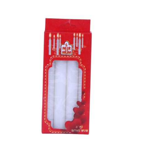 NURMUM X-404 4 LÜ BEYAZ MUM*90