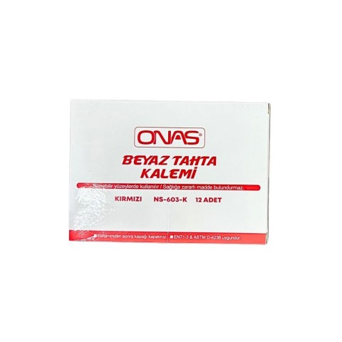 ONAS NS-603-K TAHTA KALEMİ KIRMIZI(12*96)*1152