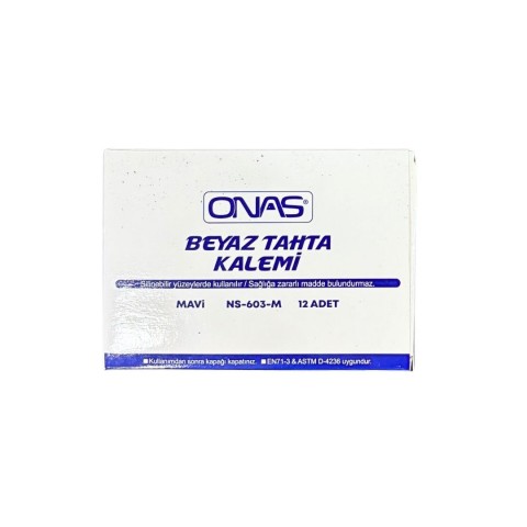 ONAS NS-603-M TAHTA KALEMİ MAVİ(12*96)*1152