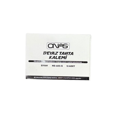 ONAS NS-603-S TAHTA KALEMİ SİYAH(12*96)*1152