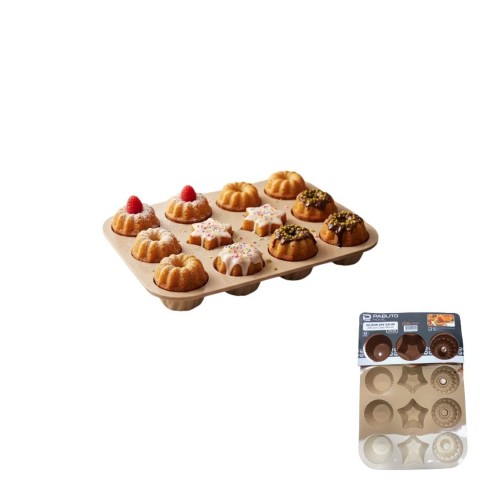 PABLITO PBT-394 12Lİ BİRLEŞİK SİLİKON KEK KALIB*60