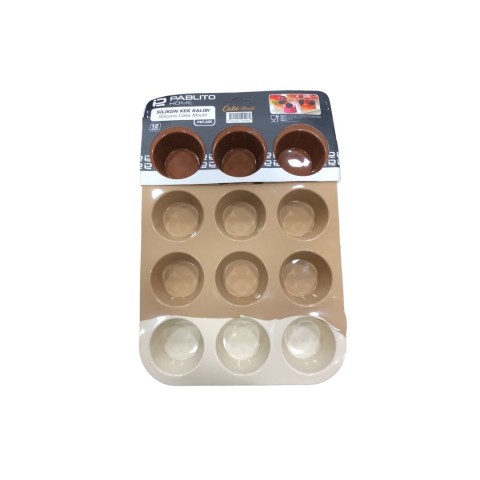 PABLITO PBT-396 12Lİ BİRLEŞİK SİLİKON KEK KALIB*60