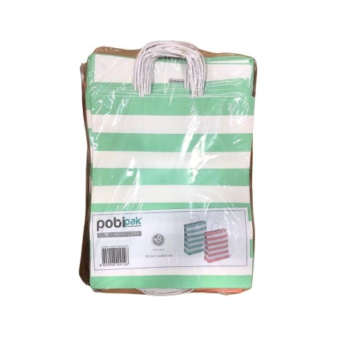 POBİPAK-014 ÇİZGİLİ HEDİYE ÇANTASI 30X12X37*250
