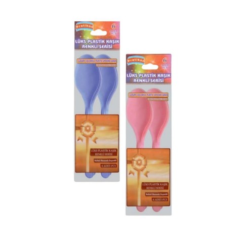 PRATİKON PR1153 LÜKS RENKLİ PLS KAŞIK 6LI*50