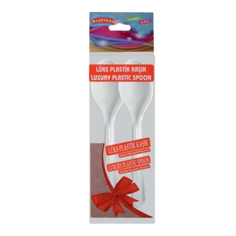 PRATİKON PR1157 LÜKS PLASTİK KAŞIK 10LU*50