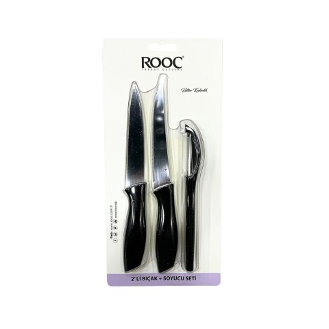 ROOC 3 PARÇA SOYACAKLI+BIÇAK SETİ*36