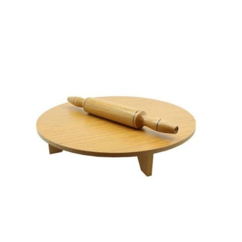 TARAKLI AHŞAP 34 CM MERDANELİ PRATİK SOFRA SETİ*