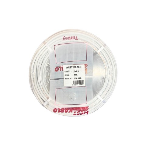 WEST 2X1,5MM TTR ELEKTRİK KABLOSU 100 METRE*1