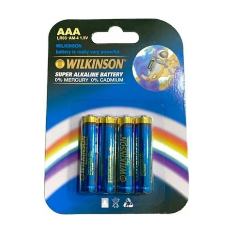 WILKINSON ALKALINE İNCE 4 LÜ KUMANDA PİL(LR03)*12