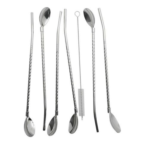 YAKUT 9742 6 LI METAL PİPETLİ KOKTEYL KAŞIK*200
