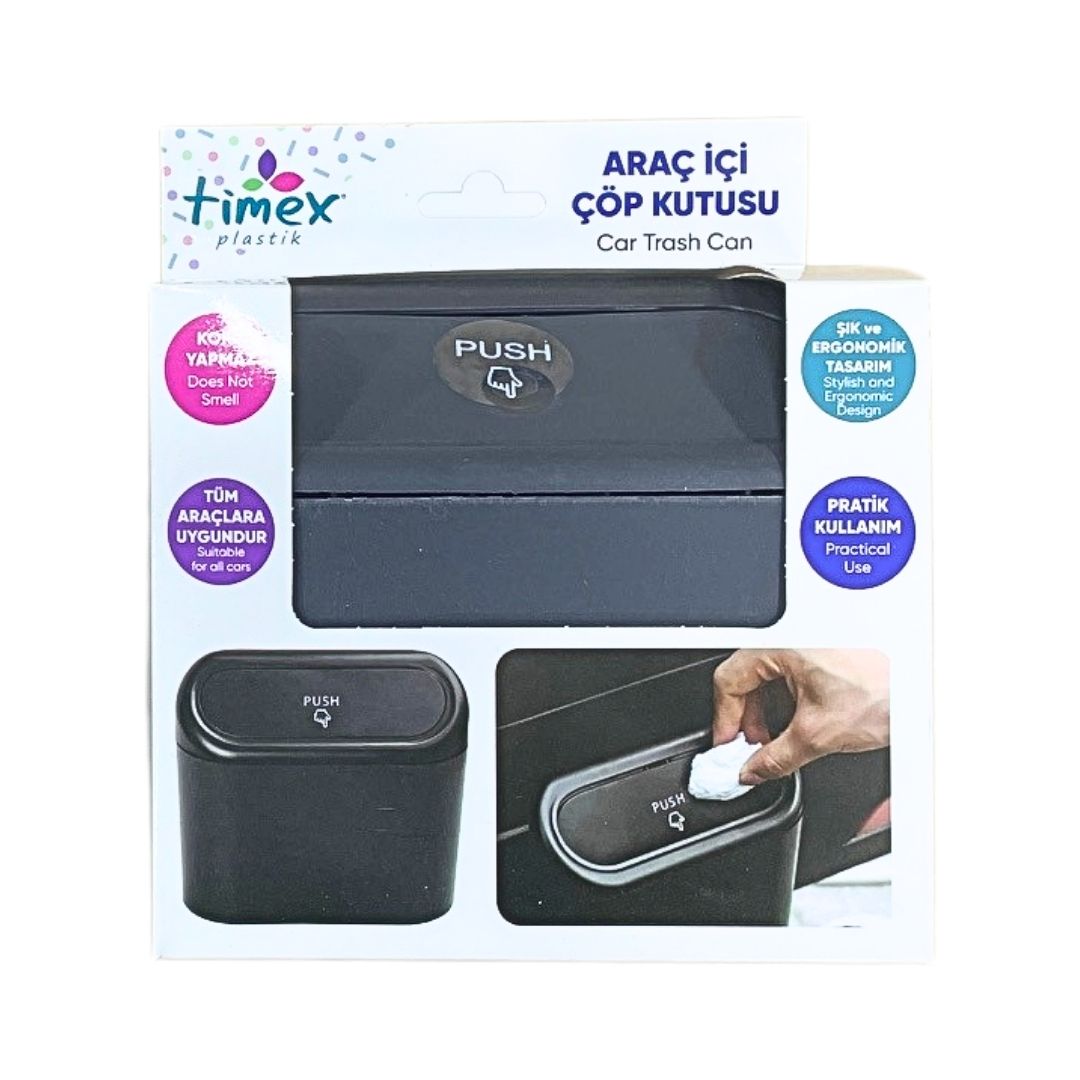 TİMEX ARAÇ İÇİ ÇÖP KUTUSU 1 LT*36