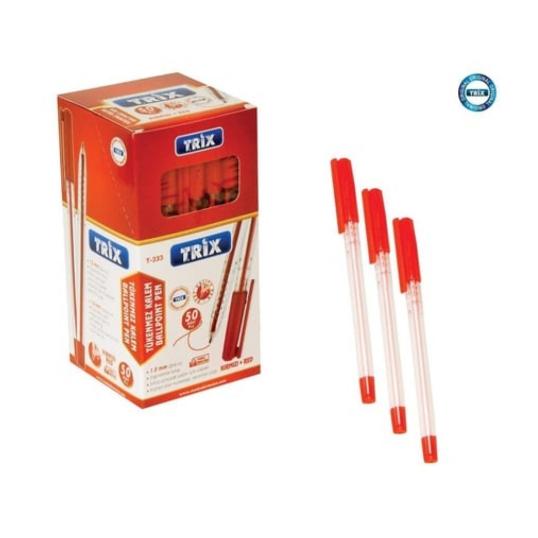 TRİX 333 KIRMIZI TÜKENMEZ KALEM(50*48)*2400