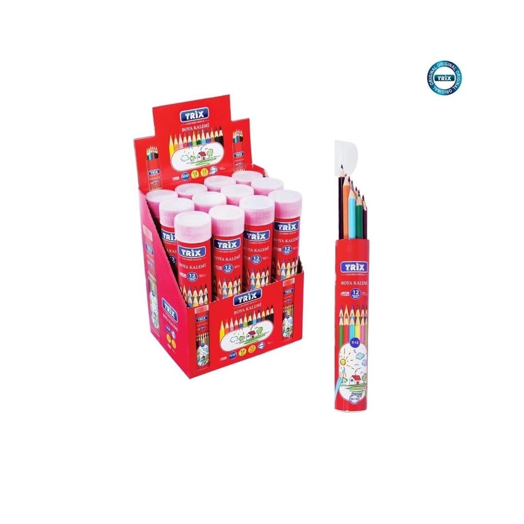 TRİX T-12 TÜP KURU BOYA UZUN 12 Lİ(12X12)*144
