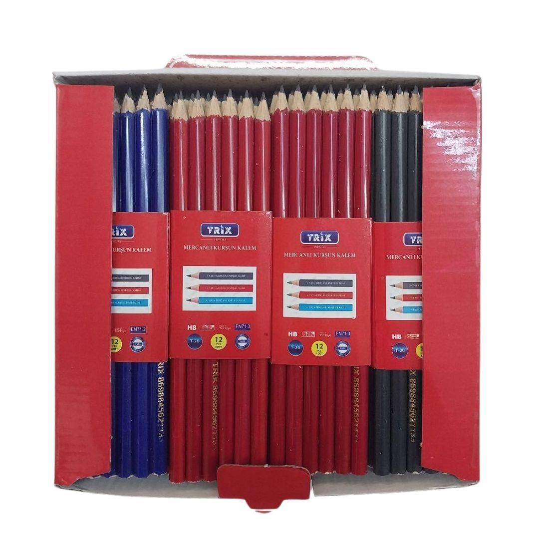 TRİX T-20 MERCANLI KURŞUN KALEM(144*20)*2880