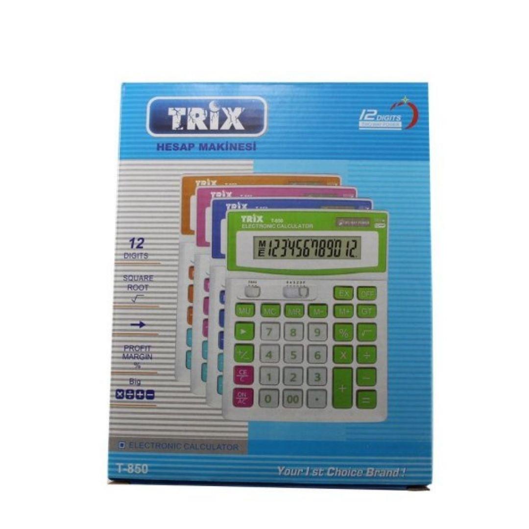 TRİX T-850 RENKLİ HESAP MAKİNASI*60