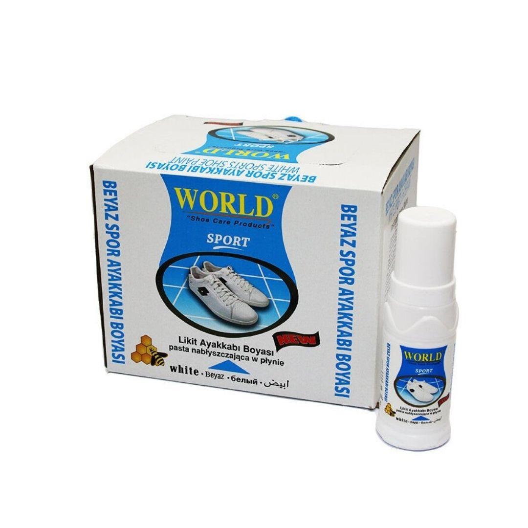 WORLD 100 ML BEYAZ LİKİT AYAKKABI BOYASI(12*8)*96 WORLD 100 ML BEYAZ LİKİT AYAKKABI BOYASI(12*8)*96