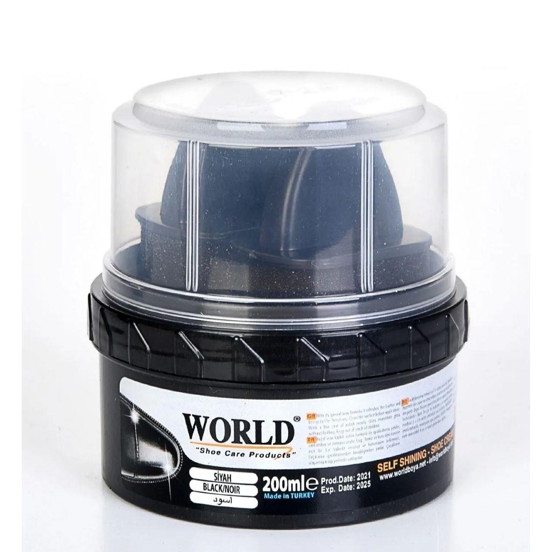WORLD 200 ML SİYAH AYAKKABI BOYASI(12*8)*96 WORLD 200 ML SİYAH AYAKKABI BOYASI(12*8)*96