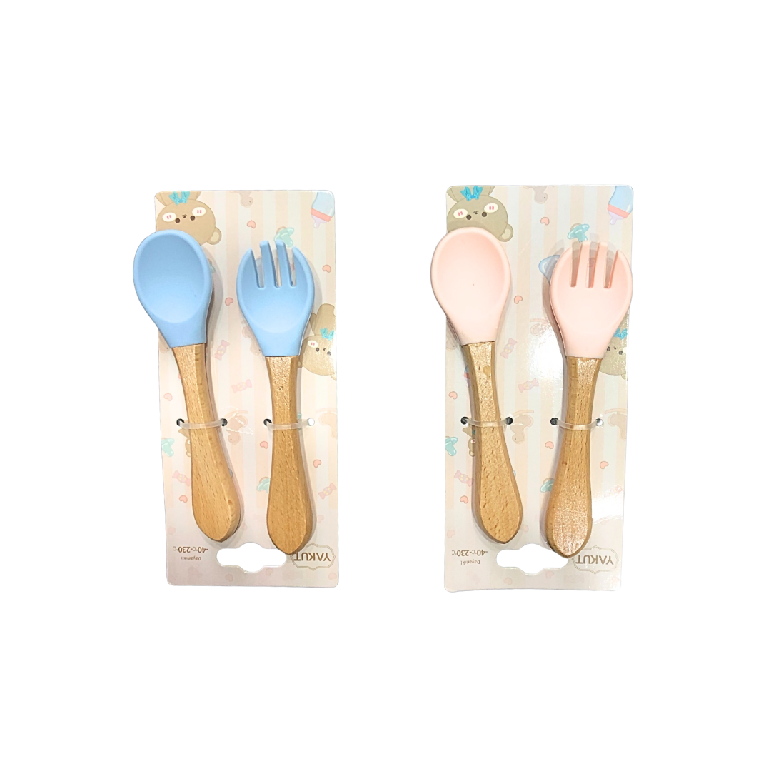 YAKUT-13425 KÇK BAMBU SAPLI 2 Lİ SİLİKON KAŞIK*240