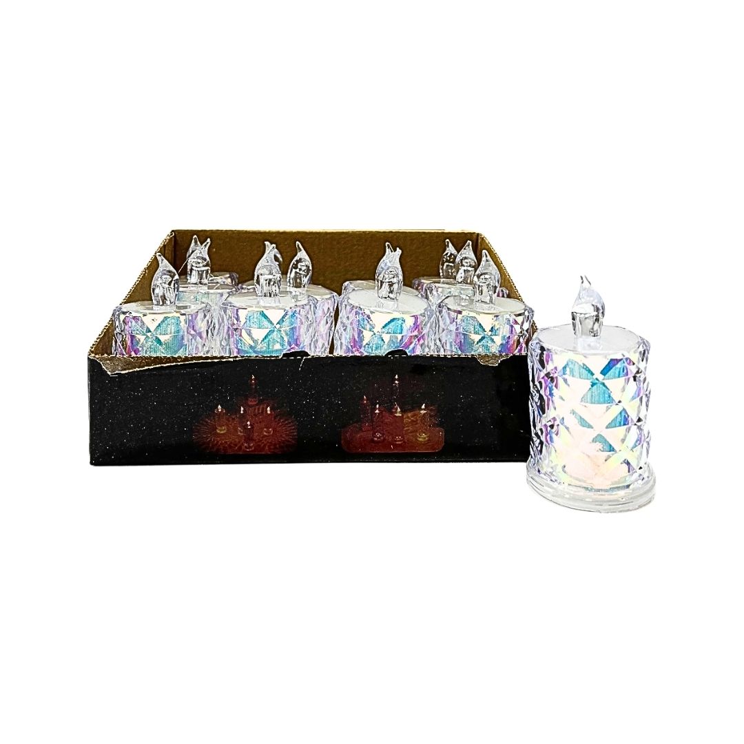 YAKUT 13635 KRİSTAL HOLOGRAMLED MUM KÜÇÜK(12*40)*4 YAKUT 13635 KRİSTAL HOLOGRAMLED MUM KÜÇÜK(12*40)*4