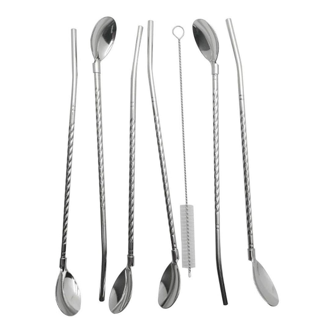 YAKUT 9742 6 LI METAL PİPETLİ KOKTEYL KAŞIK*200 YAKUT 9742 6 LI METAL PİPETLİ KOKTEYL KAŞIK*200