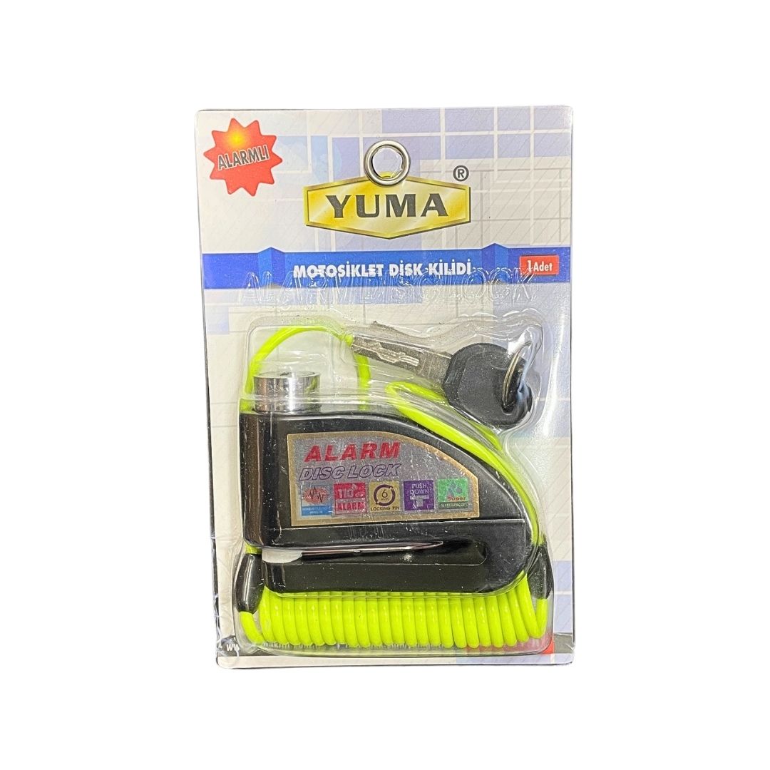 YUMA YM-749-A ALARMLI MOTOSİKLET DİSK KİLİDİ*50