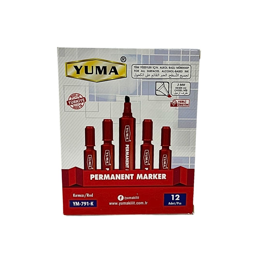 YUMA YM-791-K KIRMIZI KOLİ KALEMİ(12*96)*1152 YUMA YM-791-K KIRMIZI KOLİ KALEMİ(12*96)*1152