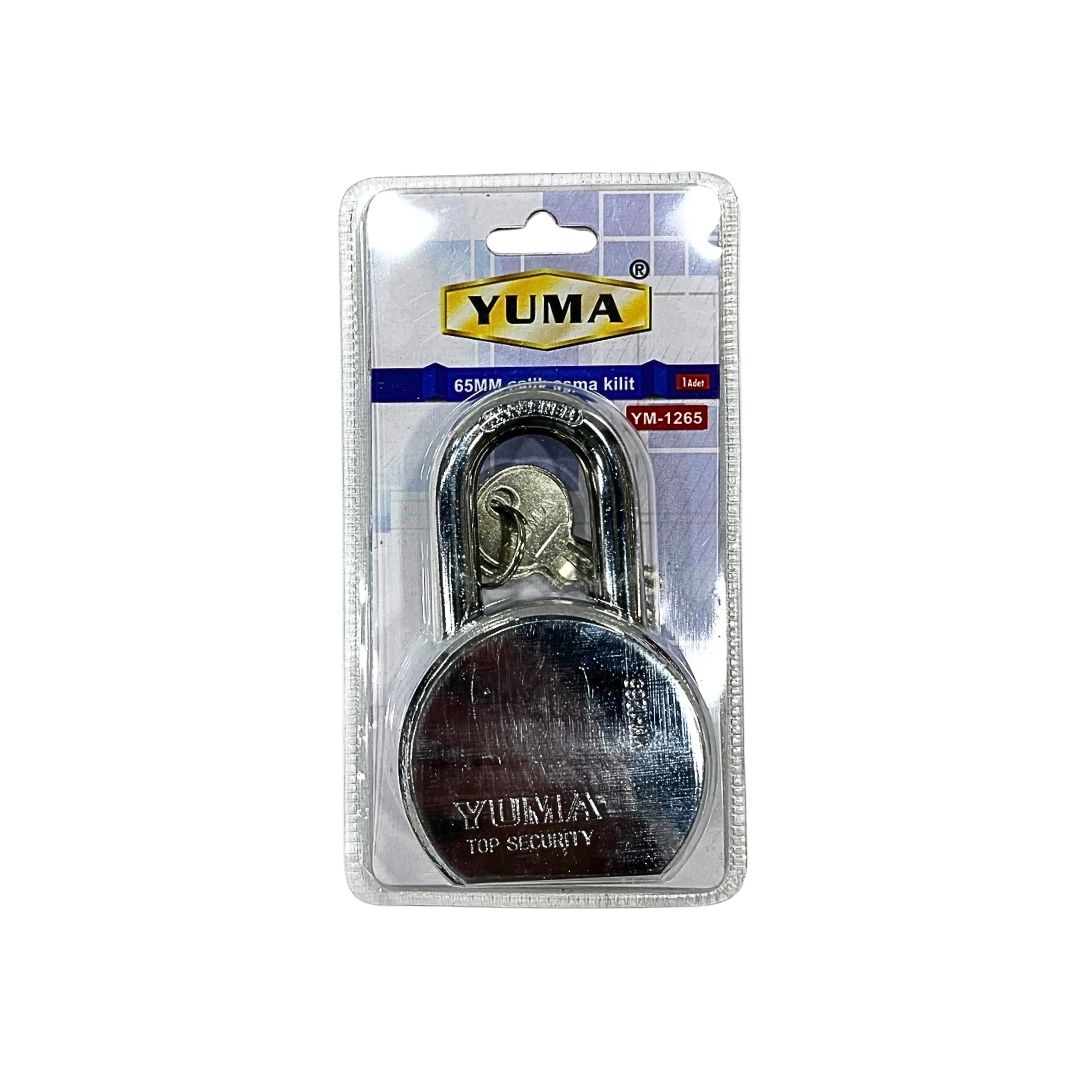 YUMA YMK-1265 65 MM KISA ÇELİK ASMA KİLİT*36 YUMA YMK-1265 65 MM KISA ÇELİK ASMA KİLİT*36